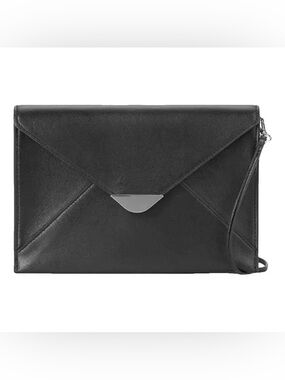 Staud Marcella Black Envelope Leather Crossbody